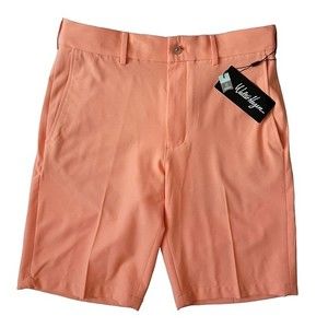 Walter Hagen Perfect 11 Flat Front Golf Short Peach Color Mens Waist Size 30 NEW